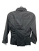 Prada Size 42 Black Cotton Blend Button Down 3/4 Sleeve Braided Detail Top Black / 42