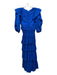 Sea New York Size XS Cobalt Blue Cotton Tie Front 3/4 puff sleeve Tiered Dress Cobalt Blue / XS