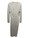 Isabel Marant Etoile Size 36 Beige Cotton French Terry Crew Neck slit Dress Beige / 36