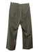 A.L.C. Size 2 Army Green Cotton Button Detail High Rise Straight Wide Cut Pants Army Green / 2