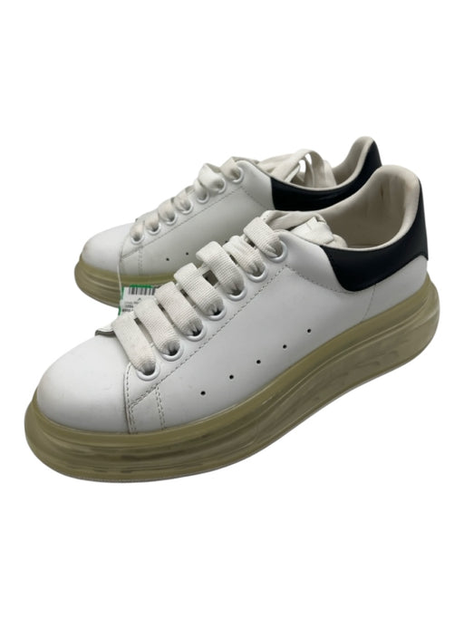 Alexander McQueen Shoe Size 36.5 Black, White & Cream Leather Low Top Sneakers Black, White & Cream / 36.5