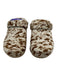 No. 6 Shoe Size 36 Beige & Brown Pony Hair Wood Sole Shearling Lined Clogs Beige & Brown / 36