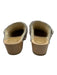 No. 6 Shoe Size 36 Beige & Brown Pony Hair Wood Sole Shearling Lined Clogs Beige & Brown / 36