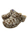 No. 6 Shoe Size 36 Beige & Brown Pony Hair Wood Sole Shearling Lined Clogs Beige & Brown / 36
