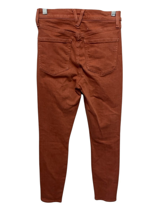 Veronica Beard Size 25 Burnt Orange Cotton Blend Button Fly Skinny Jeans Burnt Orange / 25