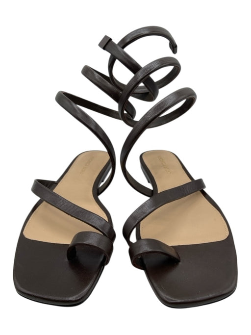 Veronica Beard Shoe Size 6.5 Black Leather Wrap Around Gladiator Sandals Black / 6.5