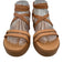 Ancient Greek Sandals Shoe Size 37 Beige Leather Upper Strappy Platform Sandals Beige / 37