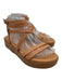 Ancient Greek Sandals Shoe Size 37 Beige Leather Upper Strappy Platform Sandals Beige / 37