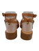 Ancient Greek Sandals Shoe Size 37 Beige Leather Upper Strappy Platform Sandals Beige / 37