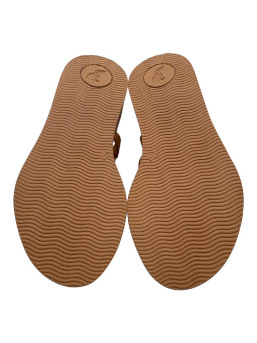 Ancient Greek Sandals Shoe Size 37 Beige Leather Upper Strappy Platform Sandals Beige / 37