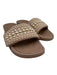 Jimmy Choo Shoe Size 37 Beige Pink textile upper Leather trim Slide Sandals Beige Pink / 37