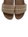 Jimmy Choo Shoe Size 37 Beige Pink textile upper Leather trim Slide Sandals Beige Pink / 37