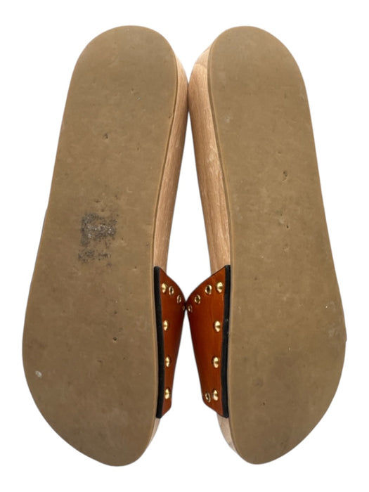 Isabel Marant Shoe Size est 37 Cognac Brown Leather Upper Grommet Sandals Cognac Brown / est 37