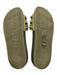 Chanel Shoe Size 37 Army Green & Gold textile upper Chain Detail Charm Sandals Army Green & Gold / 37