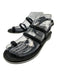 Chanel Shoe Size 37 Midnight blue Leather Upper Braided Strap Toe Ring Sandals Midnight blue / 37