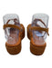 Ulla Johnson Shoe Size 37 Tan Brown Leather Upper Suede Woven T Strap Sandals Tan Brown / 37