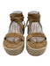 Gianvito Rossi Shoe Size 37 Beige Leather Upper Suede Criss Cross Sandals Beige / 37