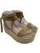 Gianvito Rossi Shoe Size 37 Beige Leather Upper Suede Criss Cross Sandals Beige / 37
