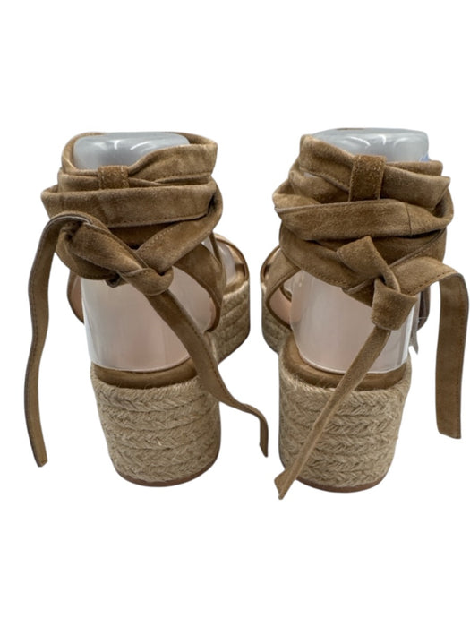 Gianvito Rossi Shoe Size 37 Beige Leather Upper Suede Criss Cross Sandals Beige / 37