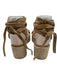 Gianvito Rossi Shoe Size 37 Beige Leather Upper Suede Criss Cross Sandals Beige / 37