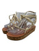 Ancient Greek Sandals Shoe Size 37 Cream White Leather Upper Wrap Ankle Sandals Cream White / 37