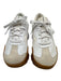 Adidas Shoe Size Est 6.5 White & Beige textile upper Suede Detail T Toe Sneakers White & Beige / Est 6.5