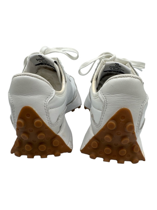 New Balance Shoe Size 6.5 White Leather Upper Perforated Logo Low Top Sneakers White / 6.5