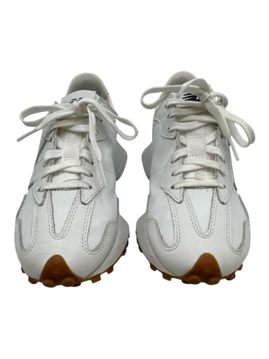 New Balance Shoe Size 6.5 White Leather Upper Perforated Logo Low Top Sneakers White / 6.5