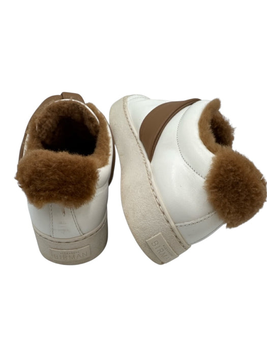 Alexandre Birman Shoe Size 36 White & Brown Leather Upper Knot Detail Sneakers White & Brown / 36