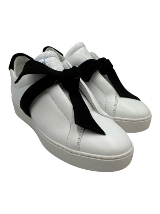 Alexandre Birman Shoe Size 36 White & Black Leather Upper Suede Accent Sneakers White & Black / 36