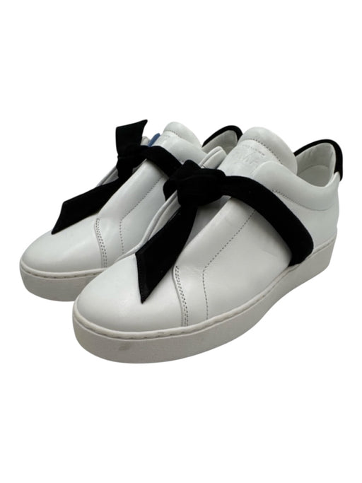 Alexandre Birman Shoe Size 36 White & Black Leather Upper Suede Accent Sneakers White & Black / 36