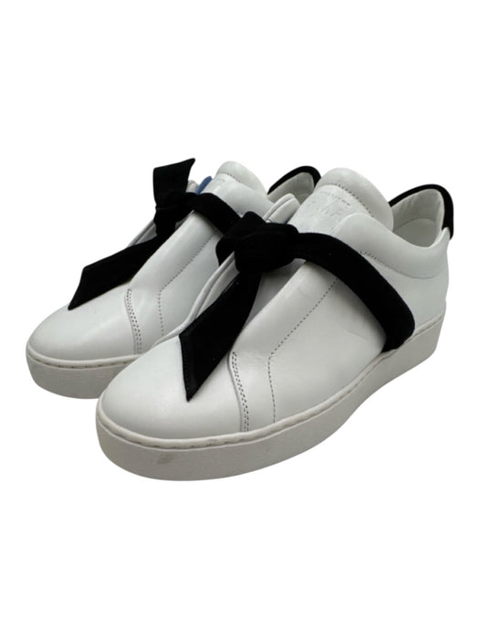 Alexandre Birman Shoe Size 36 White & Black Leather Upper Suede Accent Sneakers White & Black / 36