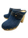 Veronica Beard Shoe Size 6.5 Dark Wash textile upper Denim Buckle Detail Clogs Dark Wash / 6.5