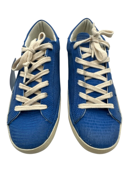 Golden Goose Shoe Size 37 Blue Leather Upper Lizard Embossed Star Sneakers Blue / 37