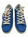 Golden Goose Shoe Size 37 Blue Leather Upper Lizard Embossed Star Sneakers Blue / 37