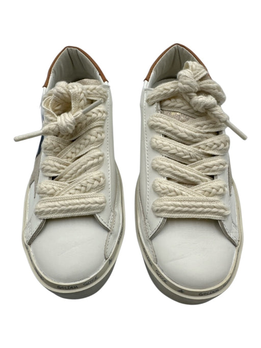 Golden Goose Shoe Size 37 White, Cream & Brown Leather Upper Low Top Sneakers White, Cream & Brown / 37