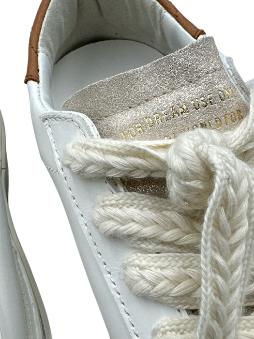 Golden Goose Shoe Size 37 White, Cream & Brown Leather Upper Low Top Sneakers White, Cream & Brown / 37