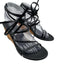 Ancient Greek Sandals Shoe Size 37 Black & Brown Leather Upper Strappy Sandals Black & Brown / 37