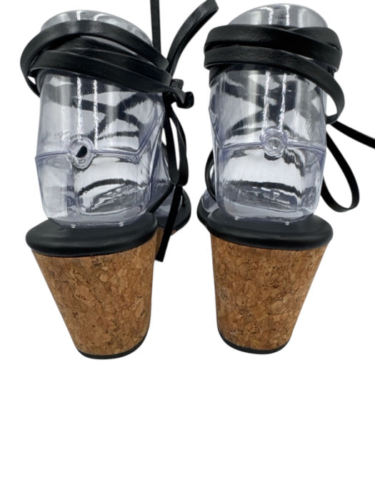 Ancient Greek Sandals Shoe Size 37 Black & Brown Leather Upper Strappy Sandals Black & Brown / 37