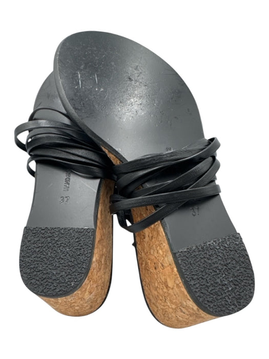 Ancient Greek Sandals Shoe Size 37 Black & Brown Leather Upper Strappy Sandals Black & Brown / 37