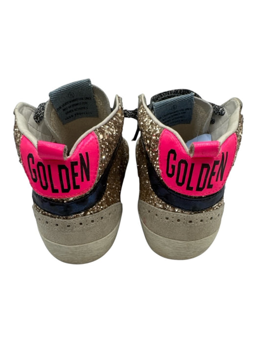 Golden Goose Shoe Size 36 Greige, Gold & Pink Leather Upper Mid Top Sneakers Greige, Gold & Pink / 36
