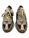 Gucci Shoe Size 37 Navy Blue, Cream & Brown textile upper Guccissima Sneakers Navy Blue, Cream & Brown / 37