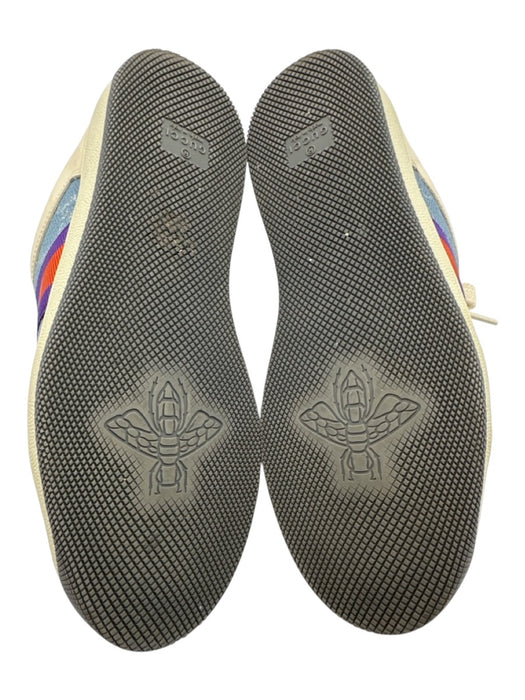 Gucci Shoe Size 37 Cream White, Blue & Purple Leather & Textile Upper Sneakers Cream White, Blue & Purple / 37