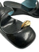 Tory Burch Shoe Size 6.5 Black & Gold Tone Leather Upper Metal Detail Mules Black & Gold Tone / 6.5