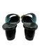 Tory Burch Shoe Size 6.5 Black & Gold Tone Leather Upper Metal Detail Mules Black & Gold Tone / 6.5