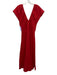 Apiece Apart Size 2 Red Linen Cap Sleeve Gathered Pleating V Neck A line Dress Red / 2