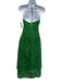 Farm Rio Size XS Green Cotton Eyelet Tie Neck Halter Gathered Waist Dress Green / XS