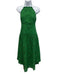Farm Rio Size XS Green Cotton Eyelet Tie Neck Halter Gathered Waist Dress Green / XS
