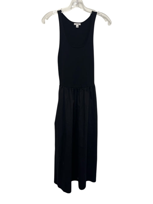 Pistola Size XS Black Viscose & Cotton Blend Fabric Block Sleeveless Dress Black / XS