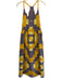 Sea New York Size XS Purple & Yellow Cotton Sleeveless Geometric Patchwork Dress Purple & Yellow / XS